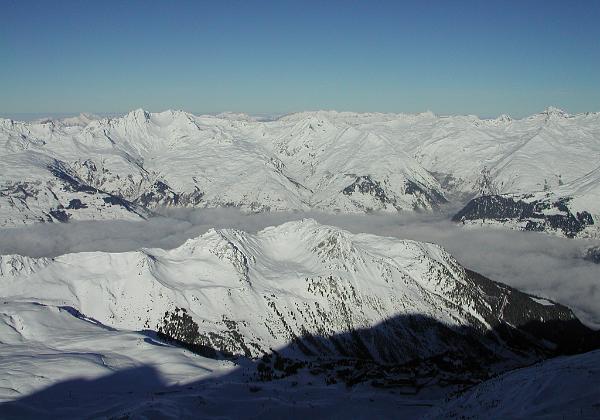 Skiing in Les Arcs (Saturday, 11. January 2003)