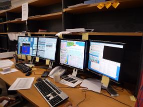 Control screens for the beamlines