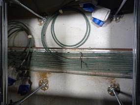 Dirt from the flooding of the server room