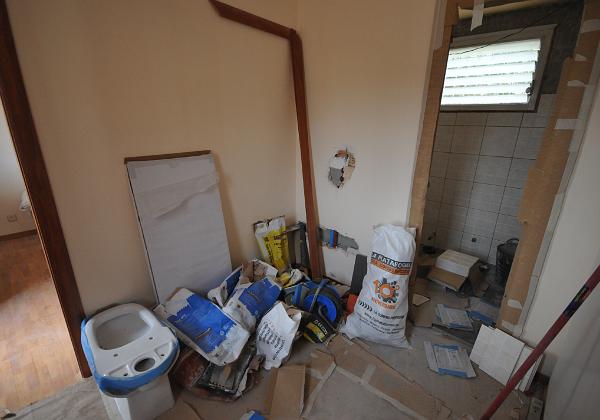 Travaux (Saturday, 16. March 2013) Les travaux de la salle de bain