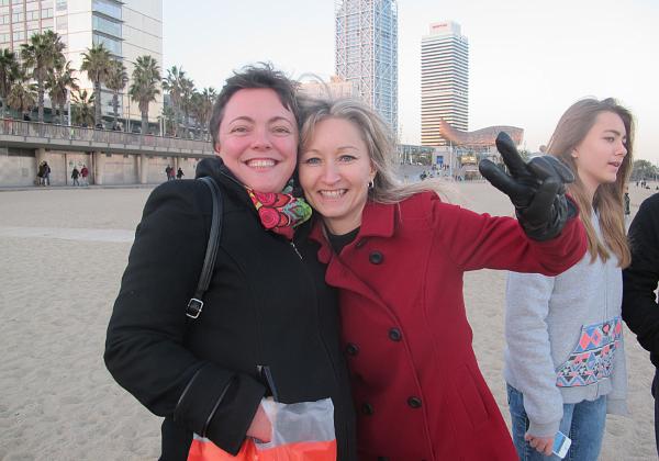 Barcelona IV (Thursday, 01. January 2015) Am Strand mit Marylin und Morice
