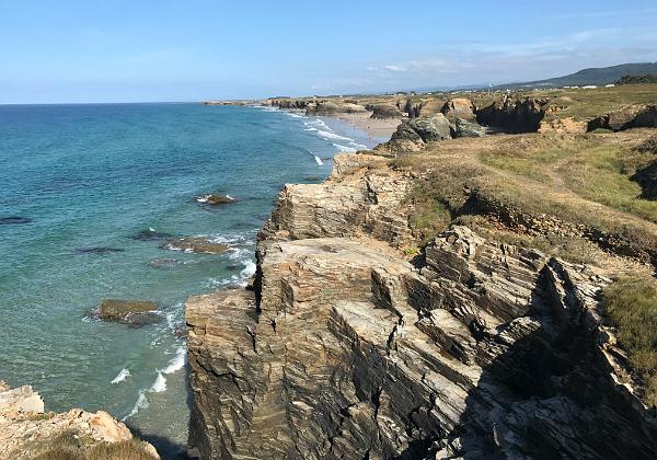 Cathedral beach (Thursday, 17. August 2017) Playa de Las Catedrales - we cannot go down as one has to reserve in beforehand but no problem.